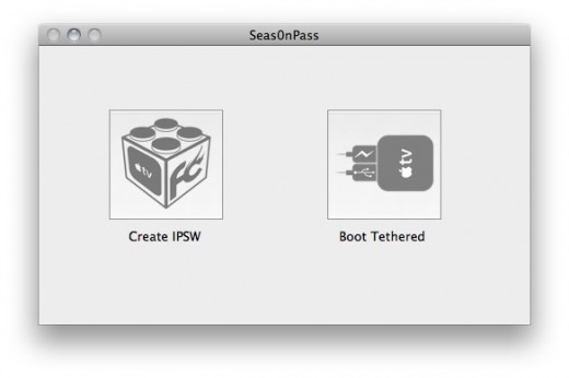 Schritt 1: Seas0nPass starten und “Boot Tethered” auswählen.