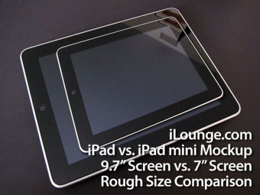 Größenvergleich: iPad Mini vs. iPad (Mockup)