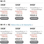 iPads in 7-10 Geschäftstagen lieferbar