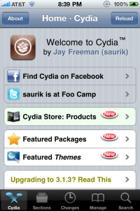 iPhone 4 Jailbreak: Cydia Screenshot