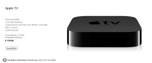 AppleTV 2G jetzt auch im deutschen Sprachraum erhältlich