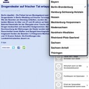 DNews für iPad nach Region filtern