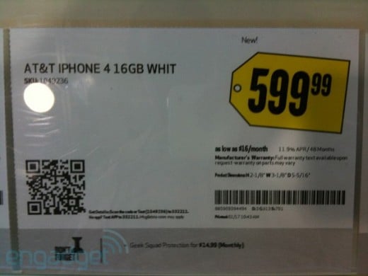 So wurde das weiße iPhone 4 veranschlagt