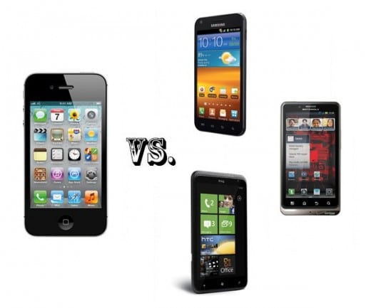 Features im Vergleich: iPhone 4S vs. Samsung Galaxy S II, Motorola Droid Bionic und HTC Titan