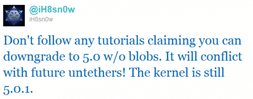 Achtung vor iOS 5.0.1 Downgrade auf iOS 5.0