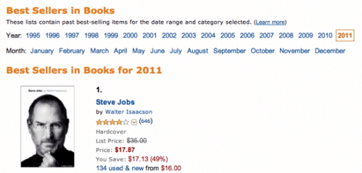 Steve Jobs Biographie ist Amazon's Bestseller des Jahres