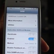 2. Schritt: SAM über das neue Icon am Homescreen öffnen und im 2. Menüpunkt "Utilities" das iPhone deaktivieren ("De-Activate iPhone (clear push)").