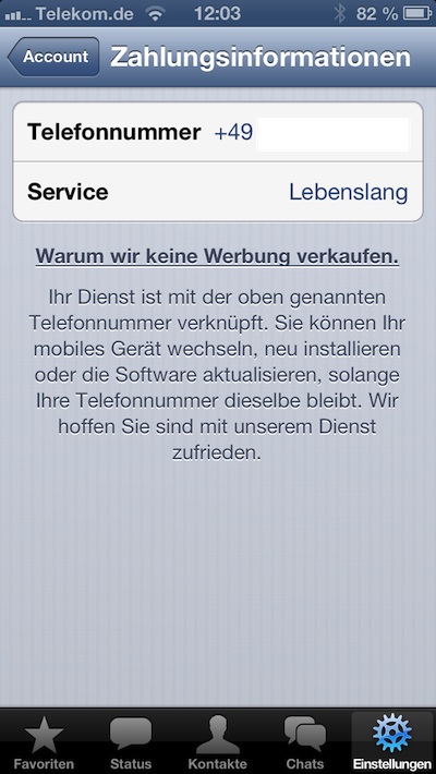 WhatsApp & iOS: Abo-Gebühr nun auch unter iOS