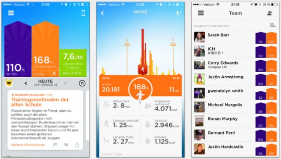 iPhone 6 (Plus): Apple Health App „Up by Jawbone“ nun auch ohne Armband