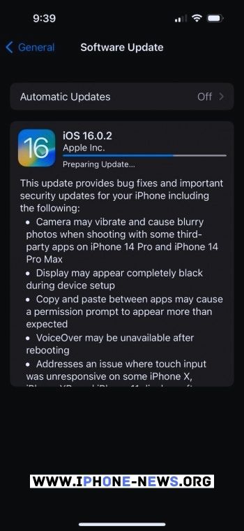 iOS 16.0.2 behebt Verwacklungs
